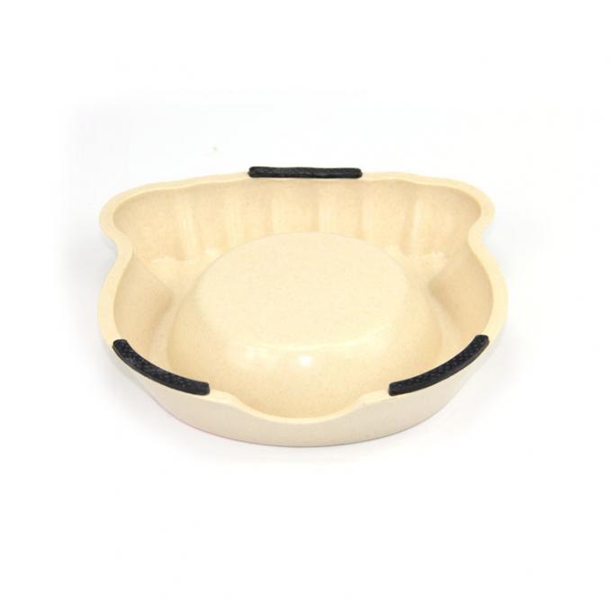 Bamboo Pet Feeder Chiên và Mèo Food Bowl 3