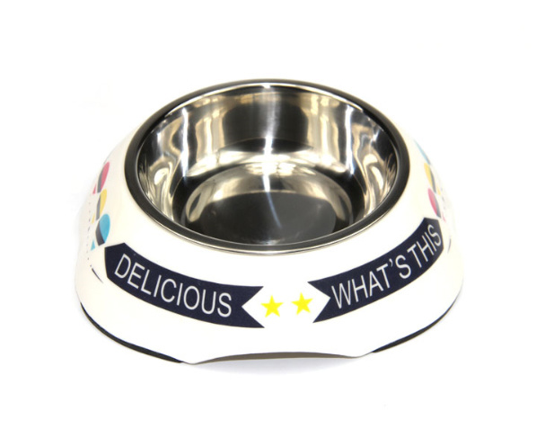 Hàng hóa bán buôn Melamine và Stainless Steel Pet Dog Bowl 1