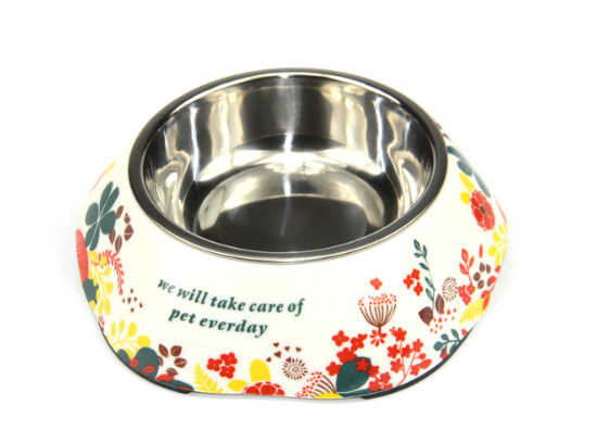 Hàng hóa bán buôn Melamine và Stainless Steel Pet Dog Bowl 2