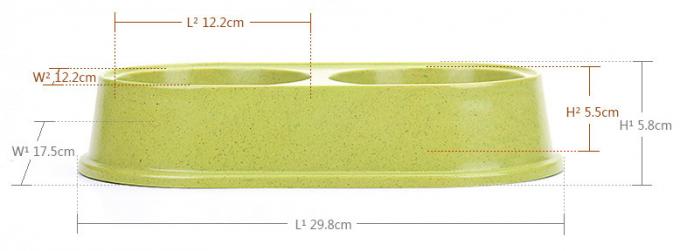 Double và màu sắc tre Sublimation lớn hoặc lớn chó thú cưng thực phẩm & nước Bowl 3