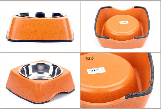 Chất lượng tốt tre và thép không gỉ tinh khiết tự nhiên vật nuôi & mèo & con chó ăn bát 4