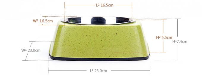 Chất lượng tốt tre và thép không gỉ tinh khiết tự nhiên vật nuôi & mèo & con chó ăn bát 5