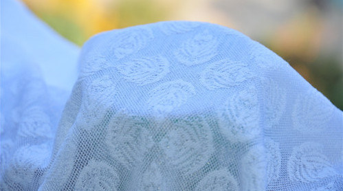 Vải bọc vải Jacquard màu trắng Váy cưới Vải 57/58 "Chiều rộng Thương hiệu TRUNG THÀNH OEM