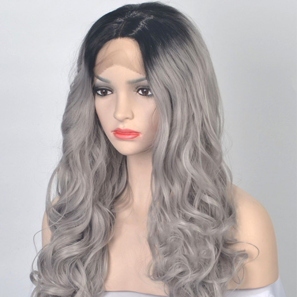 Natural Hairline Full Lace Human Hair Wigs With Bangs / Wet And Wavy Hair Extensions abc (Màu tóc tự nhiên)
