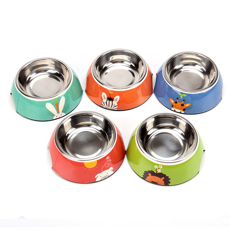 180ml Chén chó với bốn màu Chén chó bằng thép không gỉ