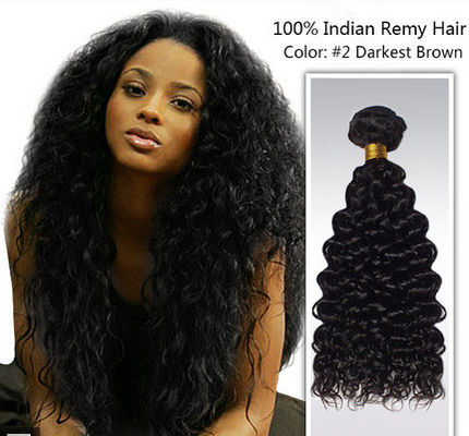 5A Không chế biến Remy Indian Hair Extensions 12''- 32'', Đen tự nhiên