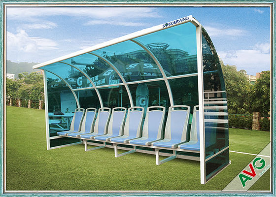 Chống thời tiết Thiết bị sân bóng đá Di động Aluminium Ghế huấn luyện viên bóng đá