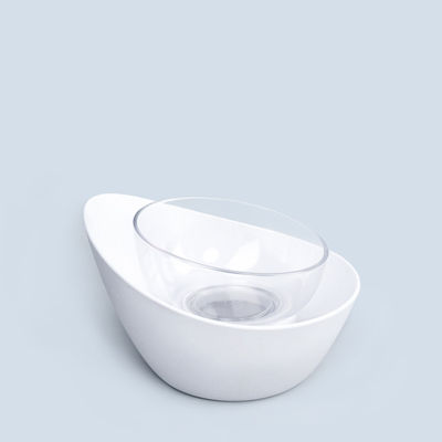 Chén thức ăn mèo nông và đĩa mèo rộng cộng với chén cho mèo ăn không trượt